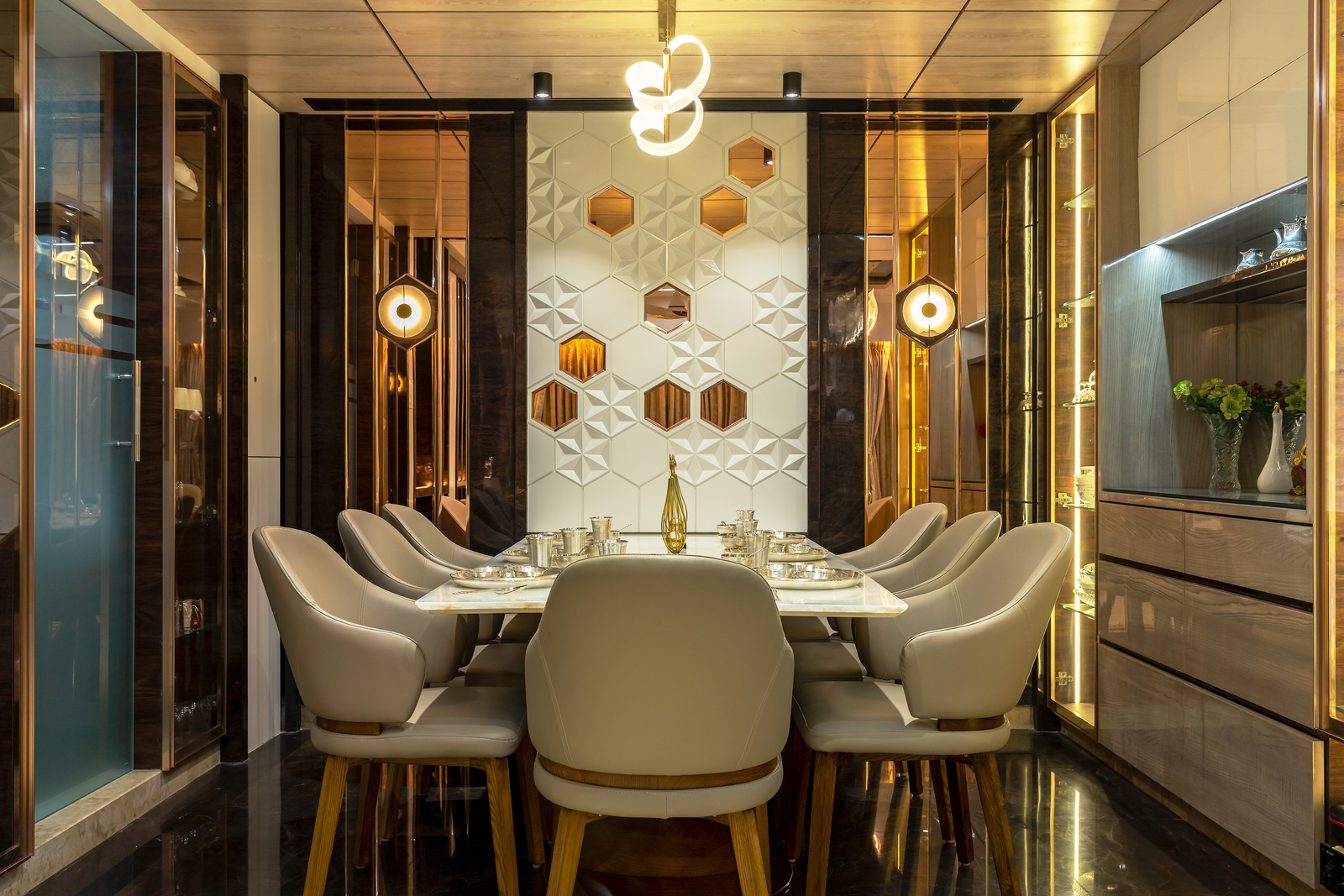 Warm Earthy Interior Design by Dzinezz Interiors